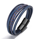 Trendy Leather Bracelets For Men Multilayer Braided Rope