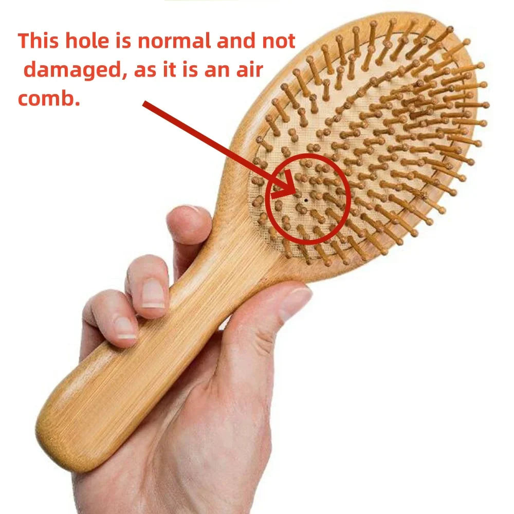 1PC Wood Comb Professional Healthy Paddle Cushion Hair