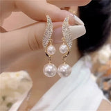 2023 New Classic Elegant Imitation Double Pearl Dangle