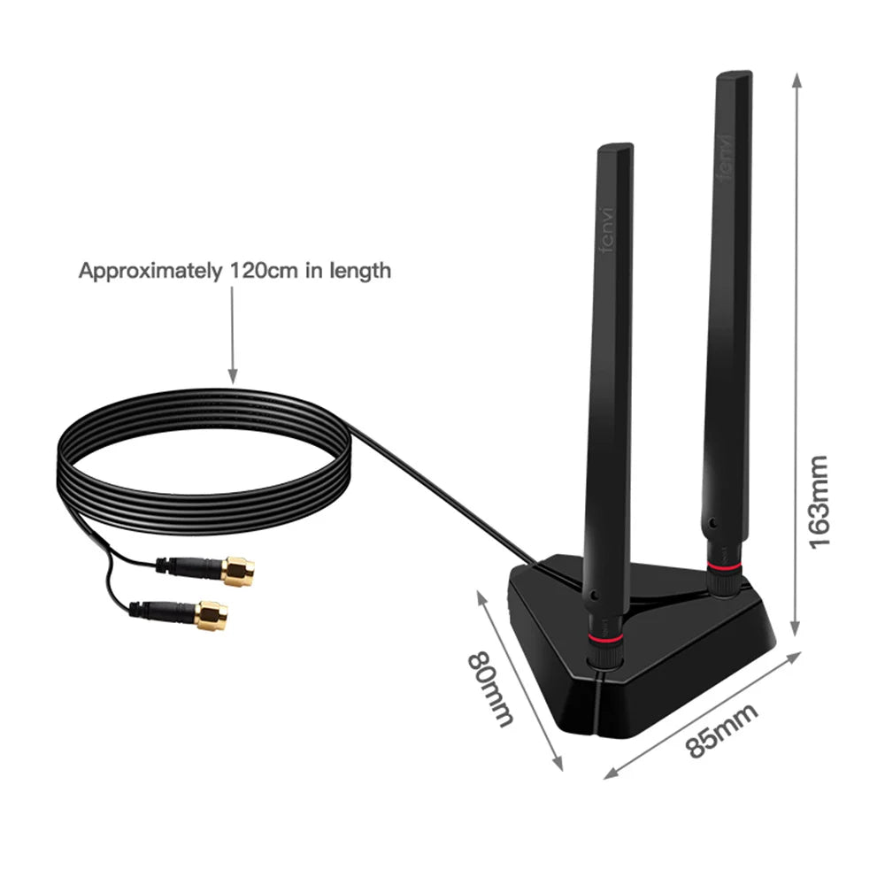 WiFi Antenna RP-SMA Male Connector Dual Band 2.4GHz