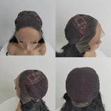 MXWIGS Ash Blonde Synthetic Lace Front Wigs with