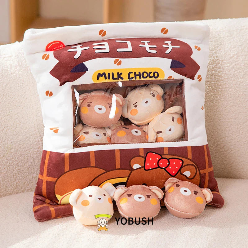 Cartoon Ramen Puff Cookie Bag Bubble Tea Plush