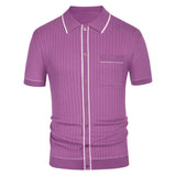 Men's Luxury Knitted Short Sleeve Polo Shirt Casual