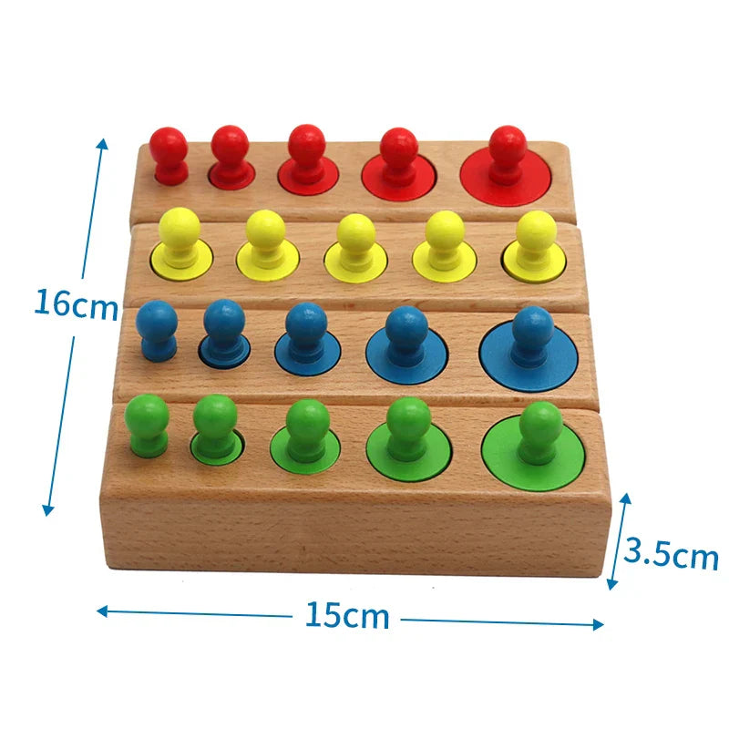 Montessori Cylinder Socket Puzzles Toy Baby Development Practice