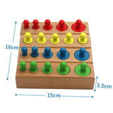 Montessori Cylinder Socket Puzzles Toy Baby Development Practice