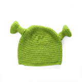 Stylish Men's And Women's Green Hand-woven Wool Hat