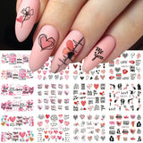12pcs Hedgehog Animal Nail Water Stickers Pine Cones