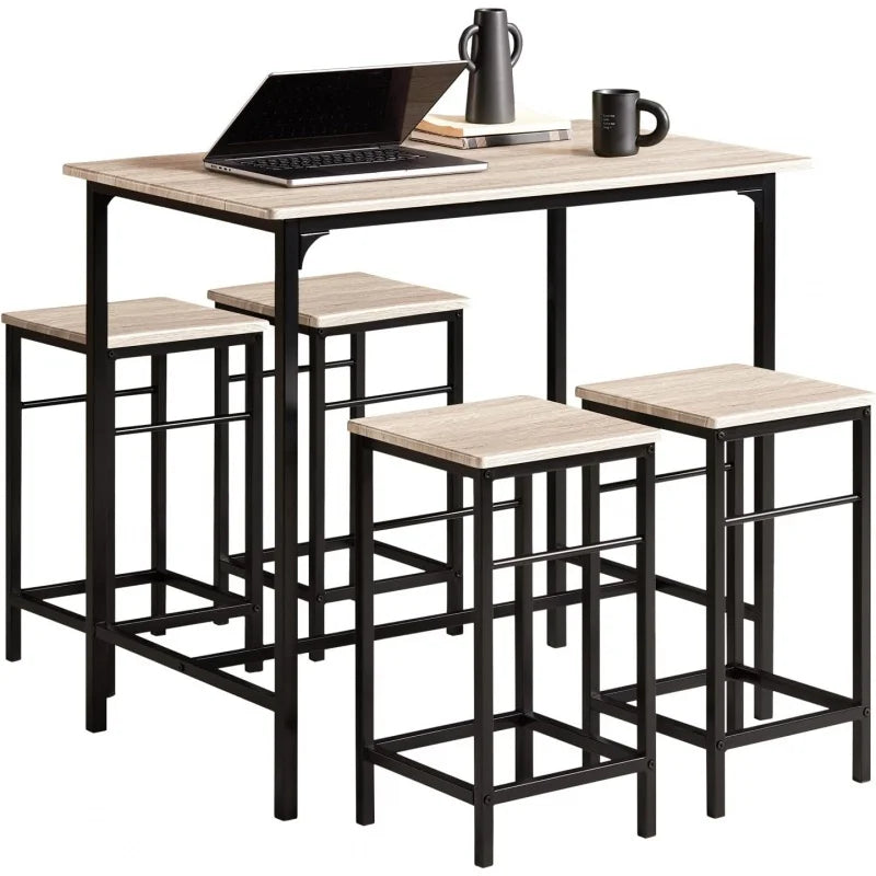 Haotian Bar Set-1 Bar Table and 4 Stools,
