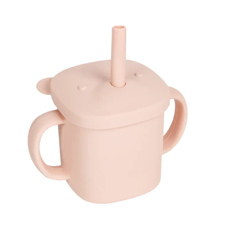 Modabebe Baby Feeding Cups Cute Animal Silicone Straw