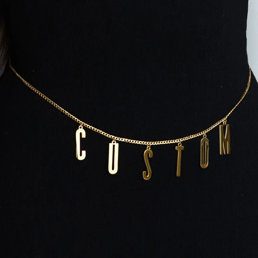 Atoztide Personalized Custom Name Waist Chain for Women