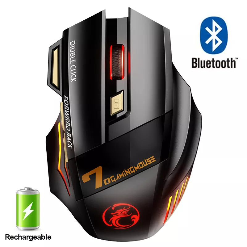 Rechargeable Wireless Mouse Bluetooth Gamer Gaming Mouse Computer