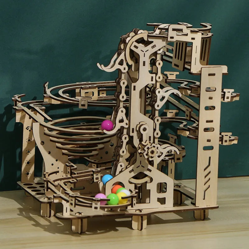 335PCS Marble Run Set 3D Wooden Puzzle DIY