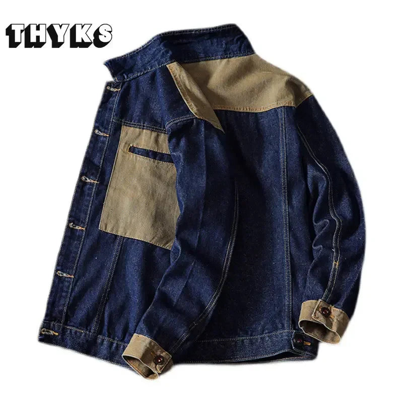 2023 Autumn Motor Denim Jacket Foe Men High