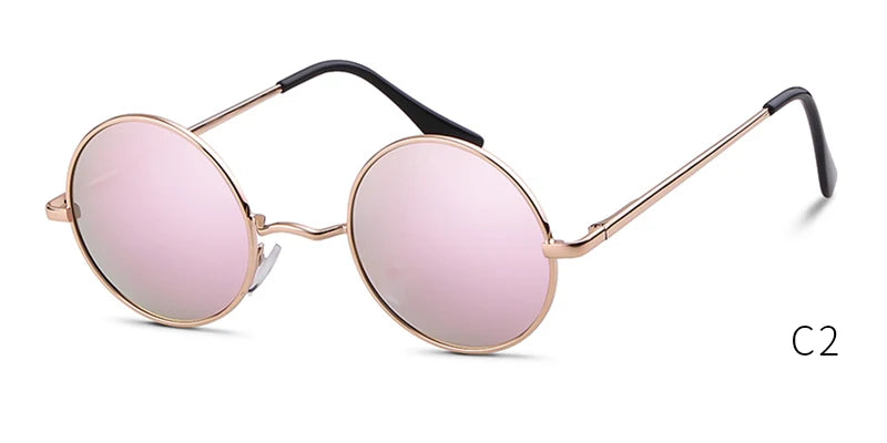 Round Sunglasses Men Polarized UV400 High Quality Brand