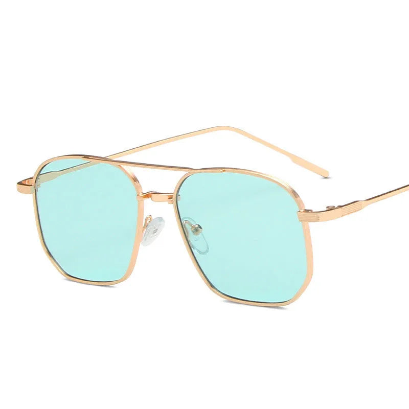 European American Style Women’s Sunglasses Polygon Shape Metal Frame Sun glasses Women Vintage Retro Female Sunglass