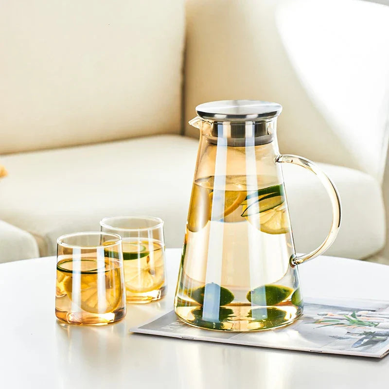 GIANXI Glass Cold Water Jug Transparent Heat Resistant