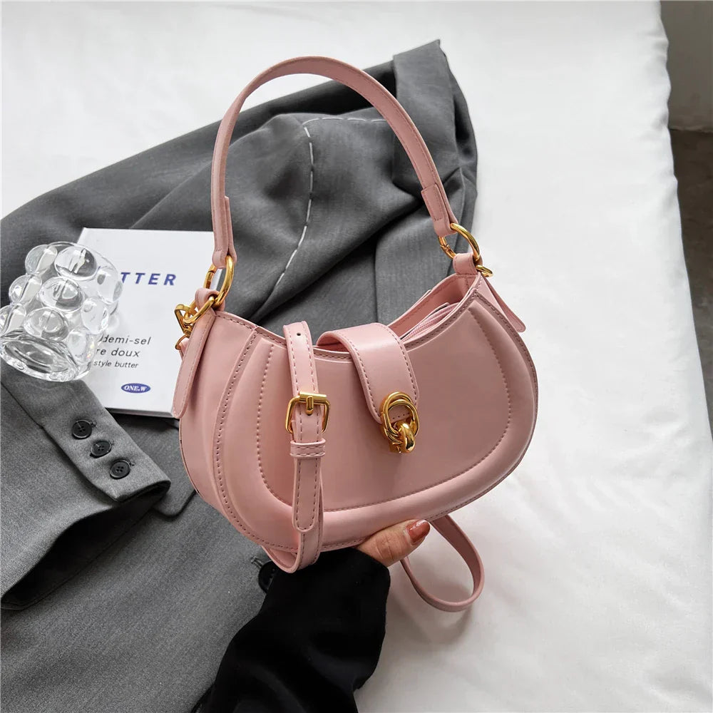 Toptrends Saddle Small Underarm Shoulder Cossbody Bags For