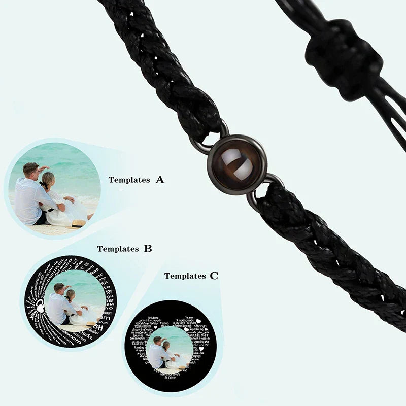 Custom Bracelets with Picture inside Customized Projection Bracelets