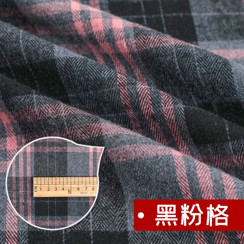 Yarn Dyed Soft Thickening Grinding Wool Plaid Fabric