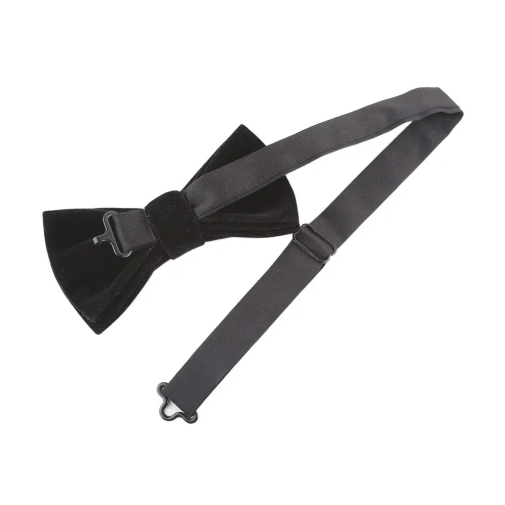 Navy Blue Black Velvet Bowties For Man Bowtie
