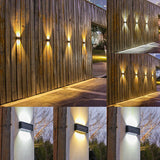16PCS Solar Wall Light Warm Light Up and