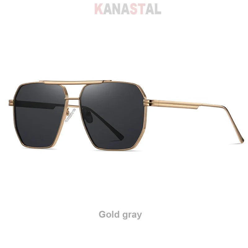 Men's Polarized Sunglasses UV400 TR Metal Colorful Square