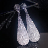 Fashion Shiny Rainbow Color Crystal Earrings for Women