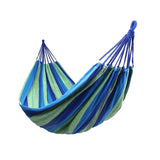 Outdoor Canvas Hammock Portable Thickened Anti-Rollover Single Striped