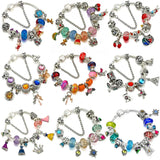 Cute Enamel Disney Princess Dress Charms Bracelet Women