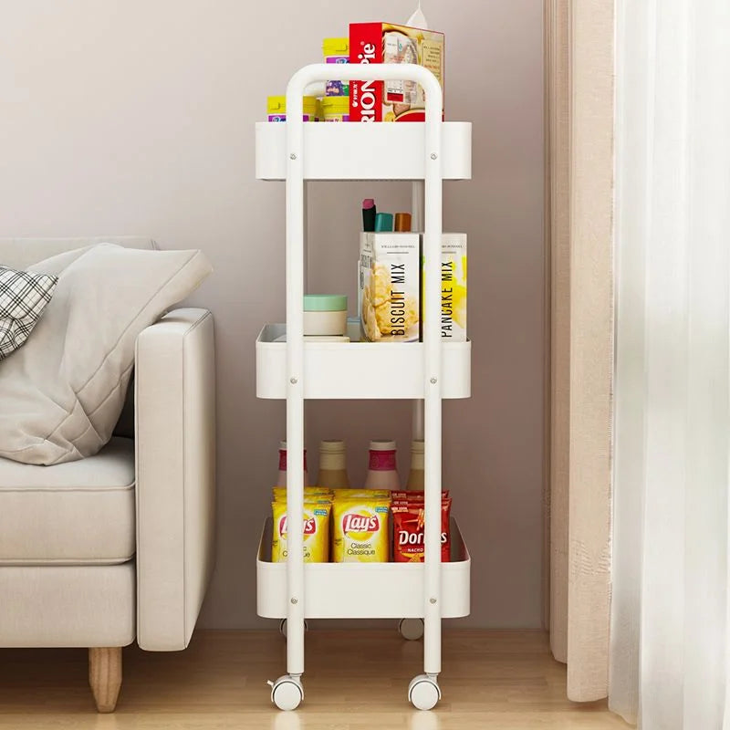 Small Cart Storage Rack Kitchen Bedroom 3 Layers