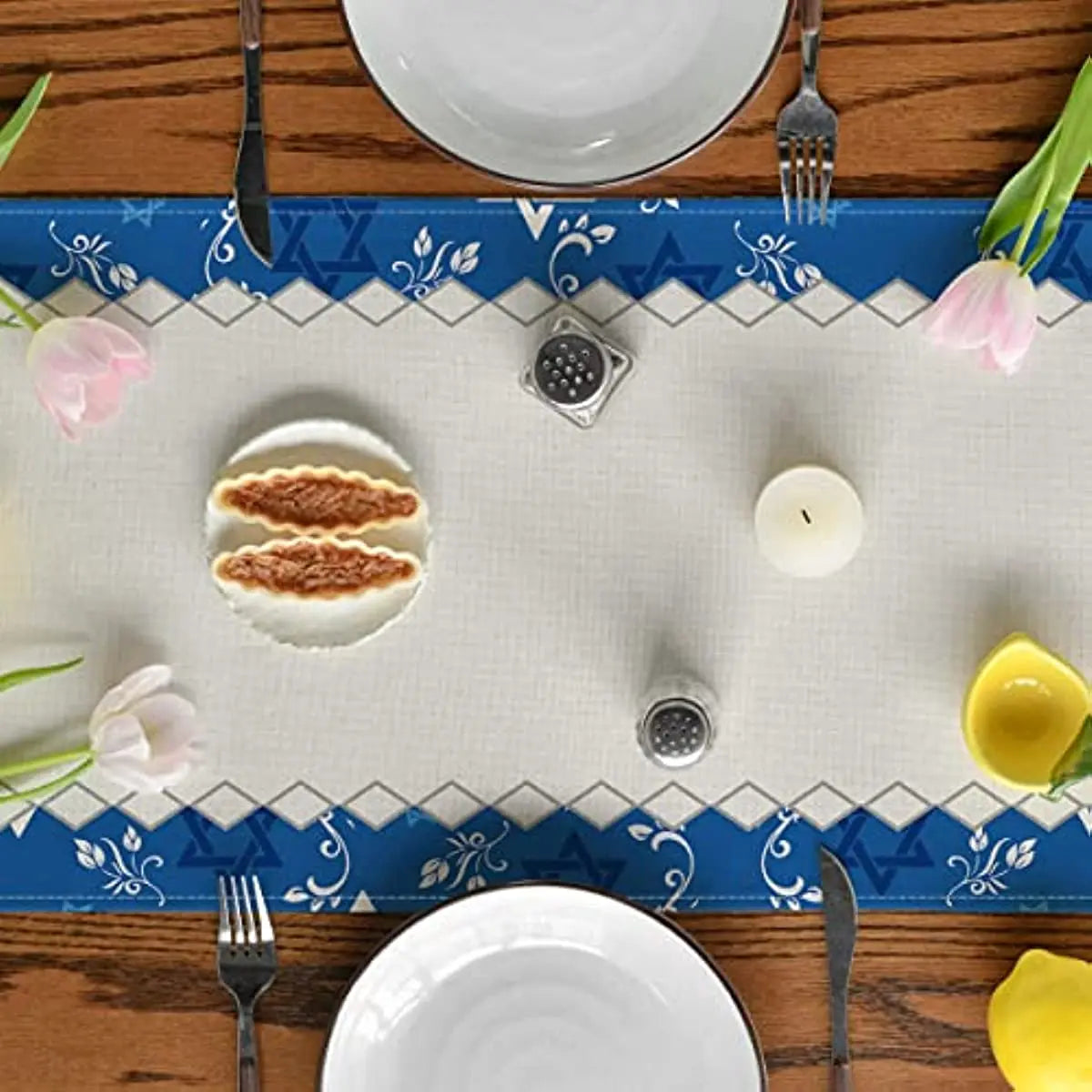 Jewish Menorah Hanukkah Holiday Kitchen Dining Table Decoration