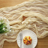 Crinkling Table runner gauze translucency doilies Holiday party