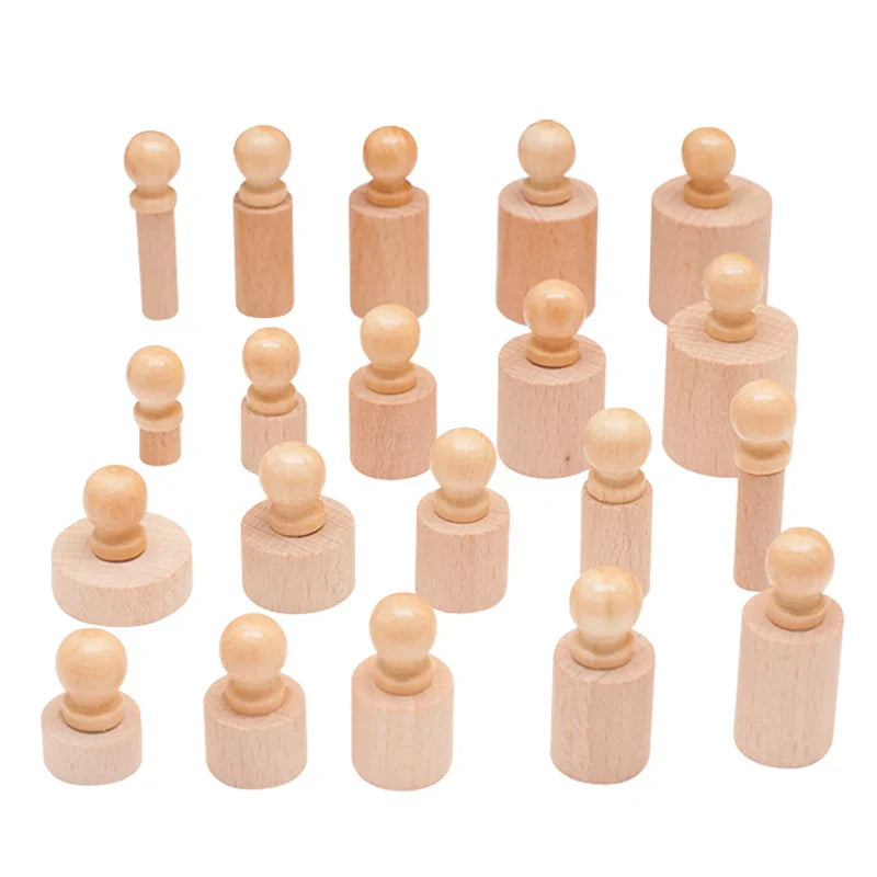 Montessori Knobbed Cylinder Socket Development Sensory Toys Hand-eye