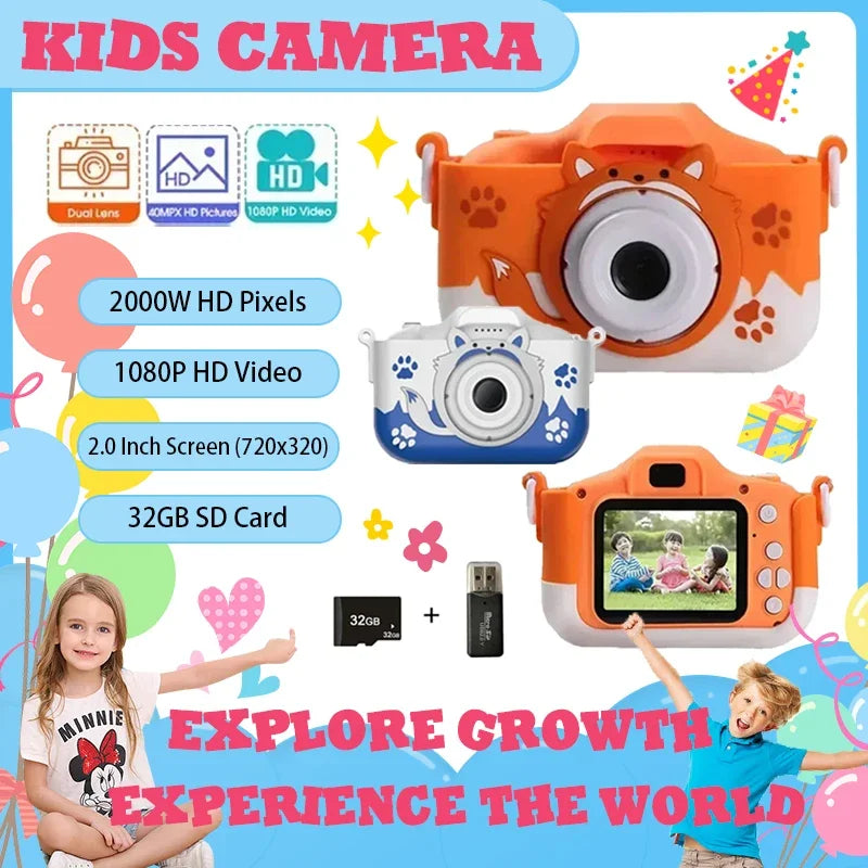 Kids Digital Camera HD 1080P 20MP with USB