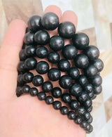 PANGEM-Wholesale 1pcs 100% Natural Russia Shungite Bracelet, Healing Stone