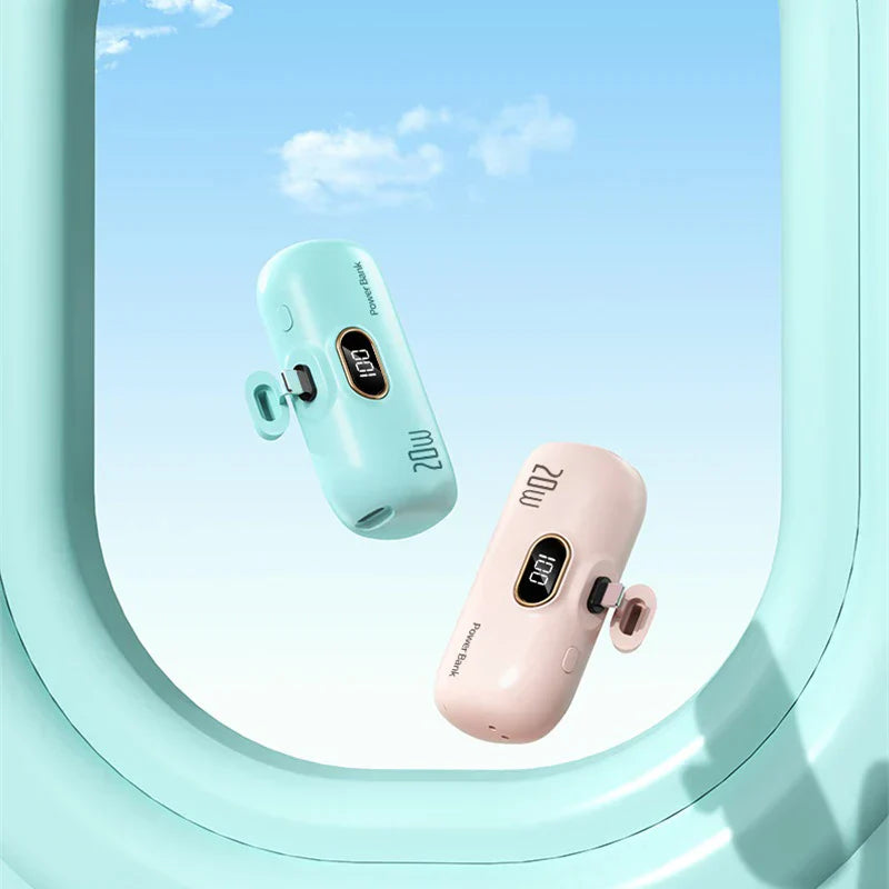 10000mAh Wireless Power Bank Mini Capsule Capsule Fast