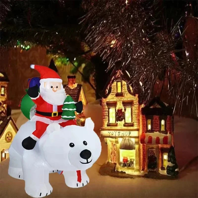 Christmas Inflatable Decoration Toy Built-in LED Lights Inflatable