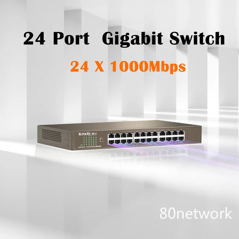 Tenda TEG1024D Full Gigabit 24-port RJ45 Network Switch