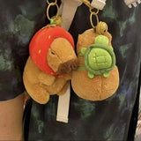 1-20PCS Cartoon Capybara Pendant Plush Toy Doll Bag