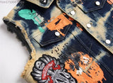 Men's Jackets New Mens Punk Motorcycle Casual Denim