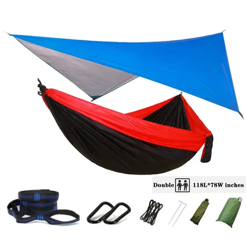 Oversized Double 118inx79in Hammock with Tree Straps and