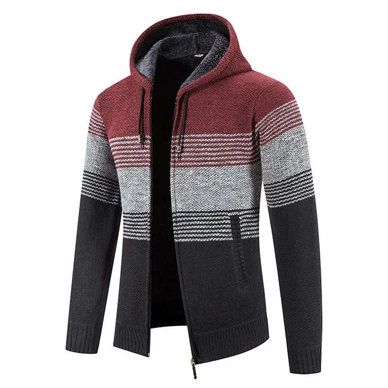 Autumn Winter Warm Cardigan Male Thick Knit Sweaters