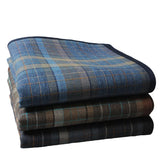 4pcs/lot Cotton handkerchief dark plaid handkerchief classic retro