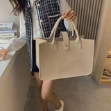 New Shopping Handbag Women's 2023 Handbag Large Capacity Open Fashion Felt Shopping Designer Tote Woven Bag Shop Online China