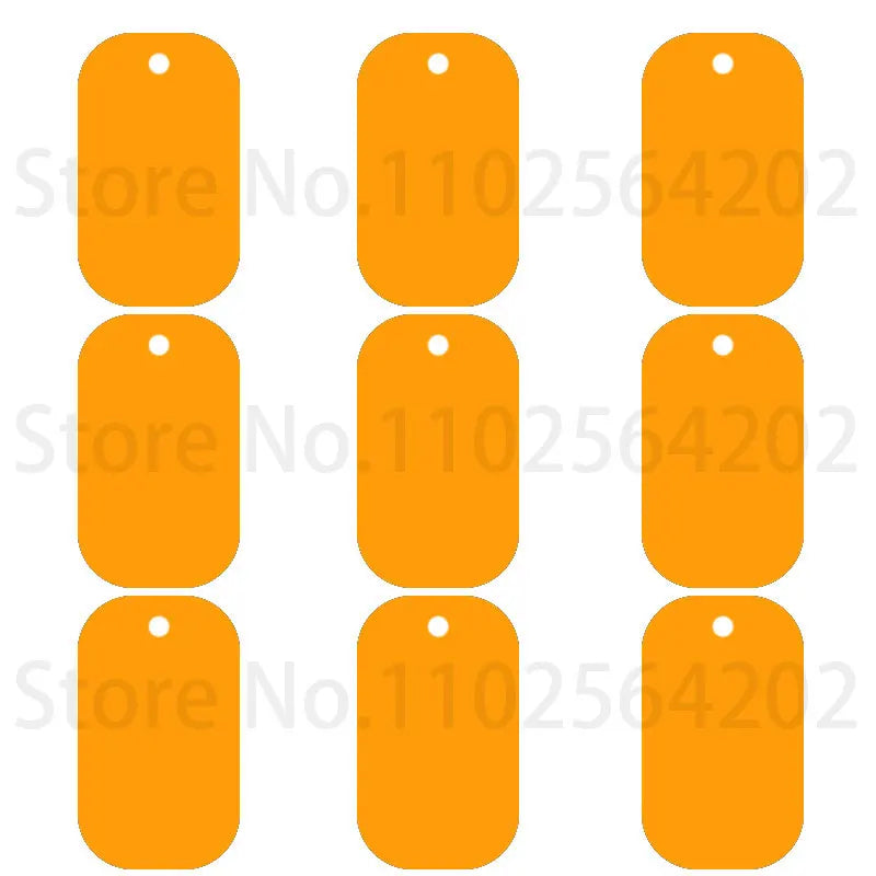 20pcs Aluminum Blank Rectangular Pet Dog Tag Custom