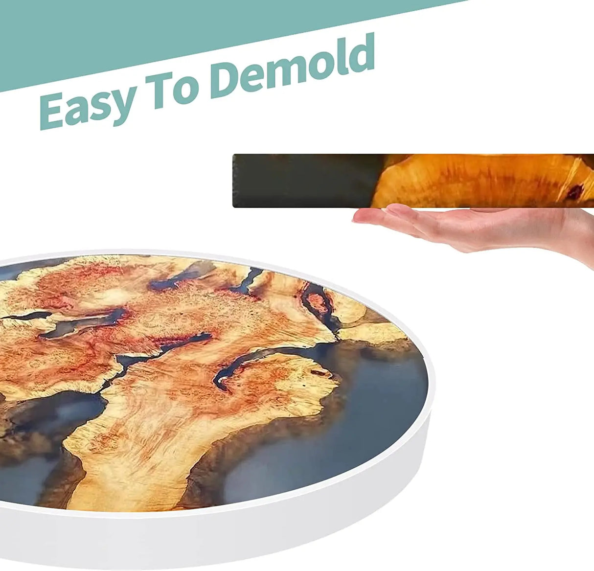 Resin Table Mold 14 Inch Round Silicone Epoxy