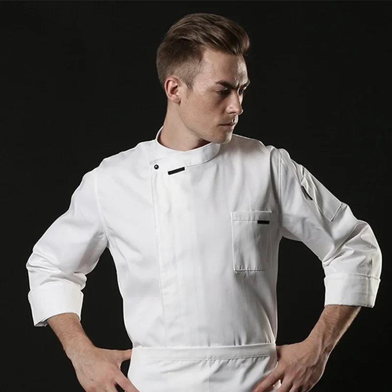 Unisex Chef Jacket ShortLong Sleeve Men Women Crossover