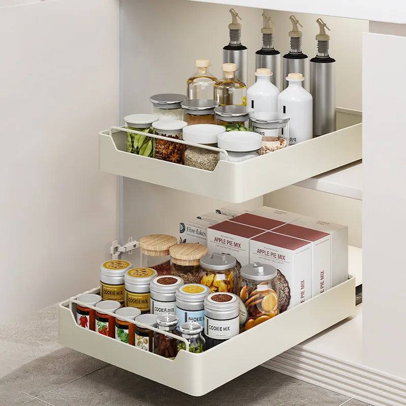 Pull-out Kitchen Organizer Rack Slide Cabinets Storage Free