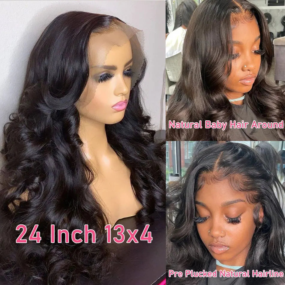 30 32 Inch Body Wave Lace Front Wig