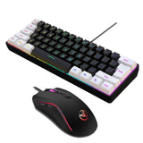 HXSJ V700BW A869 USB Keyboard Mouse Kit 61-key